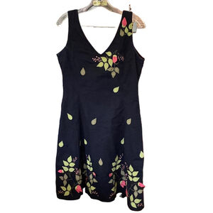 Women's Persaman Dress, Black, Size 10, Floral